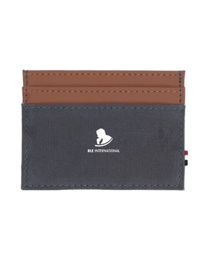 Houston Card Wallet- Grey with Tan